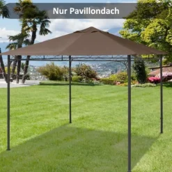 Ersättningstak 2,93x2,93 m för paviljong, polyester, kaffe