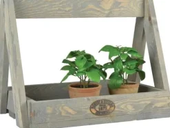 Esschert Design Växtställ i trä 29X39,2X28,9 Cm Grå