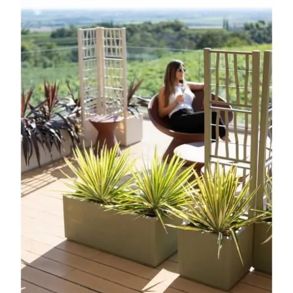 Ethica rektangulär blomlåda 80 cm grön