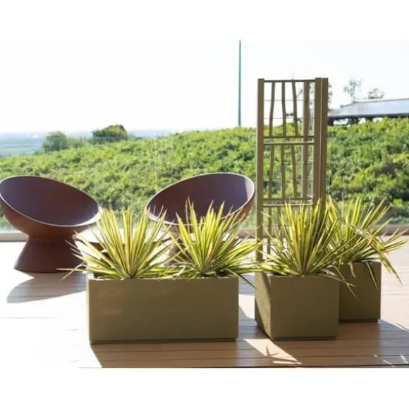 Ethica rektangulär blomlåda 80 cm grön