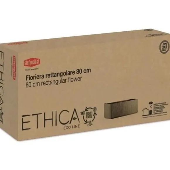Ethica rektangulär blomlåda 80 cm grön