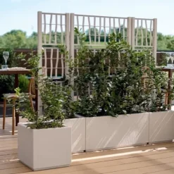 Ethica rektangulär blomlåda 80 cm med kritspaljé