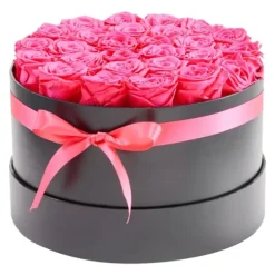 Evighetsrosor - Rosor i låda - 27 st - Konserverade rosor - Gåva för födelsedag/jubileum/Alla hjärtans dag - Rosröd
