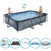 EXIT Pool Stengrå - 300x200x65 cm - Rampool - Inklusive tillbehör