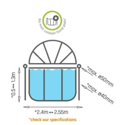 EXIT pooltak ECO ø244cm - universell