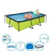 EXIT Simbassäng Lime - 300x200x65 cm - Rampool - Med tillbehör