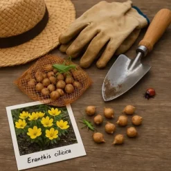 Exotiska blomsterlökar - Eranthis Cilicica (25 stycken) diameter 4-5cm