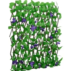 Expanderbar konstväxt murgröna spaljé för insynsskydd | Färg: Grön | Storlek: 180x70 cm