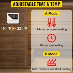Extern bastuvärmare kontroller, justerbar tid och temperatur,bred kompatibilitet