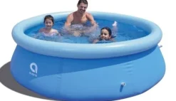 Extra stor uppblåsbar pool med filterpump, lock och tillbehör – 305 cm diameter, 3618 liters kapacitet