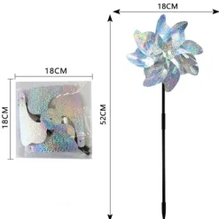 Fågelavvisande Silver Dot Windmill 8 blad 10-pack