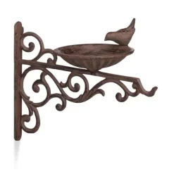 Fågelbad, Gjutjärn, 24x28x14 cm, Brun