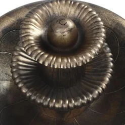 Fågelbad med fontän brons 50x91 cm plast