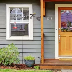 Fågelbad, väggmonterat, 18x27x13 cm, brun