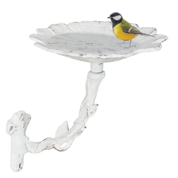 Fågelbad, väggmonterbart gjutjärn, 20x17x21 cm