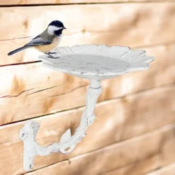 Fågelbad, väggmonterbart gjutjärn, 20x17x21 cm