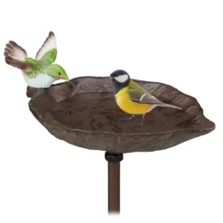 Fågelbad, 100x18,5x13 cm, Brun