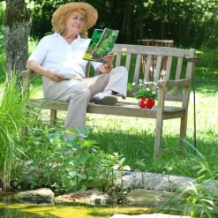 Fågelbad, 100x18,5x13 cm, Brun