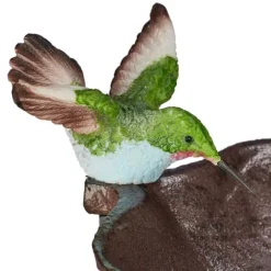 Fågelbad, 100x18,5x13 cm, Brun