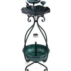 Fågelbad, 12x12x31cm, brons