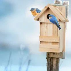 Fågelholk, Trä, 25x16x14 cm, Natur