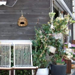 Fågelholk, Vävd av kokosfiber, 31x20 cm, Natur