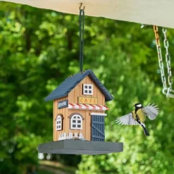 Fågelholk, 18x18x23,5 cm, Flerfärgad, Trä