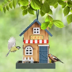 Fågelholk, 18x18x23,5 cm, Flerfärgad, Trä