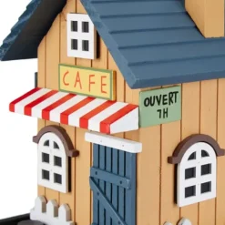 Fågelholk, 18x18x23,5 cm, Flerfärgad, Trä