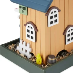 Fågelholk, 18x18x23,5 cm, Flerfärgad, Trä