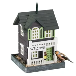 Fågelholk, 18x18x23,5 cm, Flerfärgad, Trä