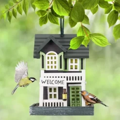 Fågelholk, 18x18x23,5 cm, Flerfärgad, Trä