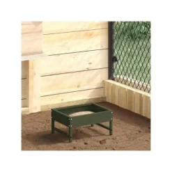 Fågelmatare - vidaXL - Olivgrön - Kallvalsad stål - 34x26x16 cm - Väderbeständig