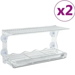 Fågelmatare för fönster 2 st akryl 30x12x15 cm - Fågelmatare - Fågelmatare Fönster - Home & Living