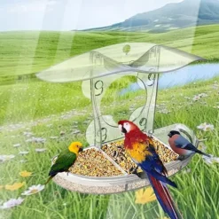 Fågelmatare för fönster, starka sugkoppar, hållbar design,Klar