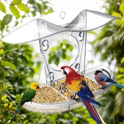 Fågelmatare för fönster, starka sugkoppar, hållbar design,Klar