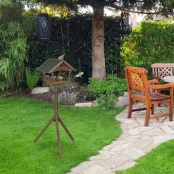 Fågelmatare, Fristående, 139x70x60 cm, Brun