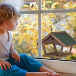 Fågelmatare, Fristående, 139x70x60 cm, Brun