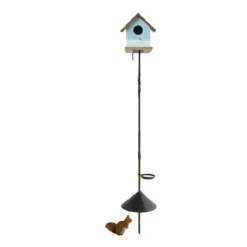 Fågelmatare, Justerbar Stång, Ekorre-säker Design,svart