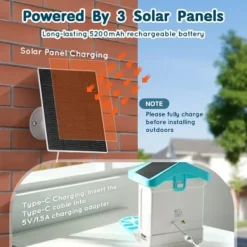 Fågelmatare med kamera, 33,5x22x27,5 cm, solcellsdriven, utomhus fågelskådning