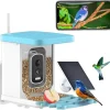 Fågelmatare, 4MP HD-kamera, solenergiladdningsbar,1.5L