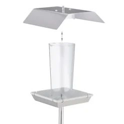 Fågelmatare, rostfritt stål, 167x17.5x17 cm, silver