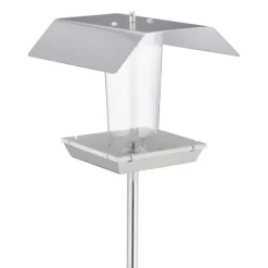 Fågelmatare, rostfritt stål, 167x17.5x17 cm, silver