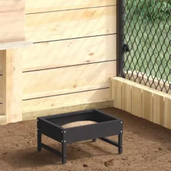 Fågelmatare Svart 80 x 28 x 13.5 cm Kallvalsat Stål