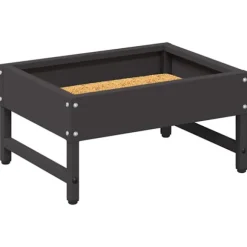 Fågelmatare Svart 80 x 28 x 13.5 cm Kallvalsat Stål