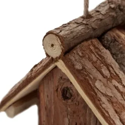 Fågelmatare, Trä, 17x15x12 cm, Natur