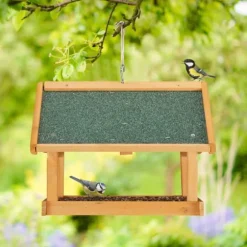 Fågelmatare, Väggmonterad, 35x42.5x40.5 cm, Naturlig Grön