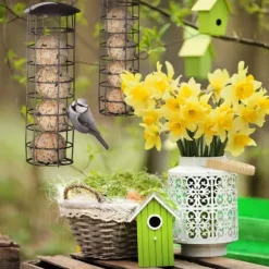 Fågelmatare, 31x8,5 cm, Grå