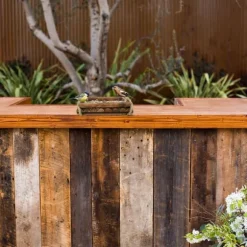 Fågelmatare, 25x25x6,5 cm, Brun