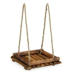 Fågelmatare, 25x25x6,5 cm, Brun